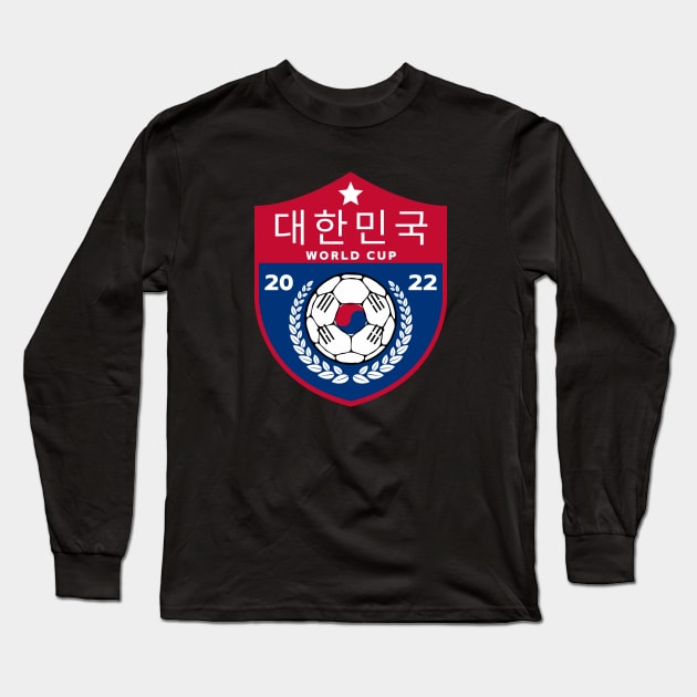 South Korea Football Long Sleeve T-Shirt by footballomatic